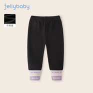 JELLYBABY杰里貝比女童打底褲寶寶秋季女寶加絨長(cháng)褲小童秋裝外穿兒童褲子秋 黑色 100CM
