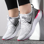 耐克（NIKE）女鞋春季 女子EPIC REACT FLYKNIT運(yùn)動(dòng)休閑舒適耐磨跑步鞋 BQ8927-103 灰白 35.5