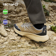 探拓（TECTOP）戶外緩震跑步鞋男鞋越野彈力運(yùn)動(dòng)徒步登山鞋子 日暑黃/經(jīng)典黑 43