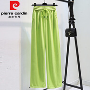 皮爾卡丹（pierre cardin）夏季糖果色闊腿運動(dòng)褲子女2025春秋新款衛褲垂感舞蹈直筒休閑長(cháng)褲 熒光綠夏 L110-120斤