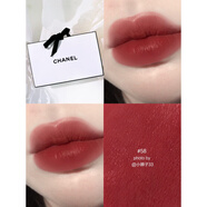 香奈兒（Chanel）新品絲絨啞光口紅211紅茶棕63 51 58口紅62 春季絲絨【58】紅棕色+禮盒裝 現