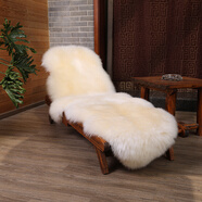 裘億祥（QIU YI XIANG）澳洲羊毛地毯整張羊皮客廳臥室地毯飄窗沙發(fā)毯墊皮毛一體沙發(fā)冬季 奶油色 皇冠1張羊皮100*75cm