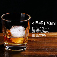 加厚四方玻璃杯 家用茶杯透明水杯子飲料杯威士忌杯啤酒杯酒吧KTV 4號(hào)方杯170ml