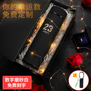 diller迪樂貝爾 情侶杯水杯保溫杯男女學(xué)生不銹鋼便攜杯子1314一對(duì)保溫杯子 單個(gè)裝禮盒磨砂黑色（備注數(shù)字模版）