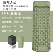 威迪瑞充氣床墊戶外露營帳篷睡墊超輕便捷式氣墊床單人防潮墊自動充氣墊 春雨綠_厚5cm【內(nèi)置充氣泵】