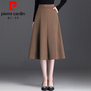 皮爾卡丹（pierre cardin）春季新款半身裙女2025新款中年媽l媽短裙秋冬毛呢松緊腰小個(gè)子針 駝色秋款【裙長72cm】 松緊腰 M【建議90-105斤左右】
