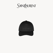YSL圣羅蘭 男女同款SAINT LAURENT黑色華達(dá)呢棒球帽 黑色 57