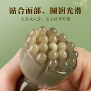 閩角坊 白水牛角蓮蓬臉部美容提拉按摩刷眼面部穴位撥筋棒女經(jīng)絡(luò)刷 【升級19珠】短款蓮蓬臉刮按摩器