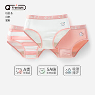 Q21【5A醫(yī)護纖維】兒童內褲男童女童寶寶小海綿凈化褲三角平角3條裝 女三角-粉白條/白色/蜜粉 3條 120 建議體重36-43斤