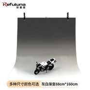銳富圖（Refutuna）攝影漸變背景紙背景布專(zhuān)業(yè)黑色灰色白色拍照漸變紙產(chǎn)品靜物瓷器藏品古玩飾品擺件復古風(fēng)拍攝道具 88*160CM深灰漸變紙