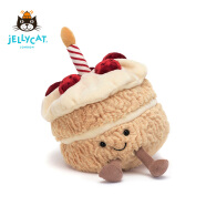 Jellycat 趣味生日蛋糕 可爱公仔毛绒玩具小玩偶送礼生日礼物 趣味生日蛋糕 H16 X W12 CM