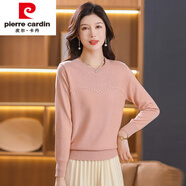 皮爾卡丹（pierre cardin）羊毛針織打底衫女秋裝2025年新款低領(lǐng)初秋季長袖上衣加厚毛衣 粉色 M