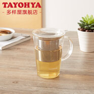 多樣屋（TAYOHYA）多樣屋耐熱茶隔茶水分離杯辦公室家用學(xué)生玻璃水杯過濾泡茶 惠友400ml0只