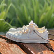 匡威（Converse）中性鞋1970s低幫帆布鞋 A11971C 米白 37碼 