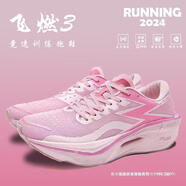 LSEY飛燃3.0跑步鞋男女鞋夏季透氣網(wǎng)面馬拉松飛影4.0學(xué)生競速碳板跑鞋 飛燃3.0-粉色 38