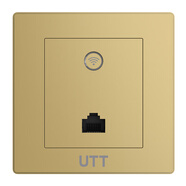 UTT艾泰WS50N企業(yè)百兆面板AP/單頻300M/高通芯/快速漫游/IPTV/無(wú)線覆蓋智能組網(wǎng) 金色