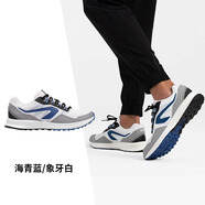 迪卡儂（DECATHLON）運(yùn)動(dòng)鞋男鞋春季透氣休閑防滑鞋子輕便減震跑步鞋網(wǎng)面鞋RUNS 海青藍(lán)/象牙白 46
