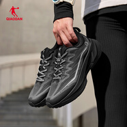 喬丹（QIAODAN）喬丹御山跑步鞋男2025秋季透氣緩震防滑戶(hù)外越野鞋男QDB023244213 黑色/電掣灰 39