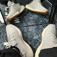 阿迪達(dá)斯（adidas）三葉草男鞋女鞋Yeezy350椰子350網(wǎng)面透氣緩震潮流跑步鞋運(yùn)動鞋 F99710【芝麻-2022款】 42.5