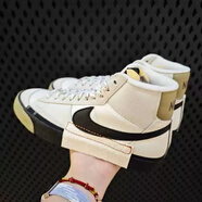 耐克（NIKE） 休閑鞋男鞋2025秋季新款運(yùn)動(dòng)鞋BLAZER開(kāi)拓者高幫板鞋DH7694-10 FB8891-002灰白黑鉤 42