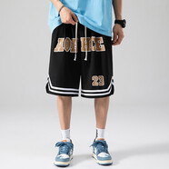 情緣貴族（QINGYUANGUIZU）大碼夏天加肥加大胖子肥佬寬松五分短褲潮牌運動中褲子 3345 5XL(236斤到260斤)