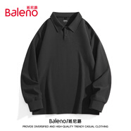 班尼路（Baleno）長袖polo衫男秋季翻領簡約華夫格重磅男士t恤日常休閑上衣男
