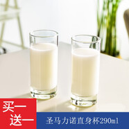 Ocean 原裝進口耐熱玻璃水杯泡茶杯玻璃杯熱水杯涼水杯果汁牛奶杯水具 直身杯【發(fā)二支】 290ml 2只