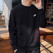 耐克（NIKE）運(yùn)動(dòng)套裝男裝 25秋冬新款棉質(zhì)針織保暖跑步運(yùn)動(dòng)休閑褲套頭衫衛(wèi)衣 【新到貨】簡(jiǎn)約刺繡logo衛(wèi)衣+純棉束腳褲 曬圖退10 M