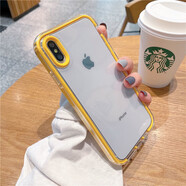 墨迪（Muedy）適用蘋果xr手機殼iPhonexsmax透明氣囊se3加厚防摔7/8plus保護套 【透黃色】 蘋果X/XS通用