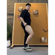 迪伽達(dá)怪獸實(shí)驗(yàn)室彎刀牛仔褲男春秋季顯瘦微喇長褲子男垂墜高級感直筒褲 DFFS-701黑色 XL 【建議120-135斤】