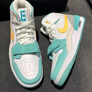 耐克（Nike）休閑鞋男鞋2025夏季新款Air Jordan Legacy AJ312籃球鞋緩震耐磨 FV3625-181白綠橙 42