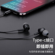palovue有線耳機入耳式線控高清麥克風通話適用于蘋果iPhone7-16p蘋果MFi認證全兼容lightning扁頭通用 （TypeC款）輕巧版黑色