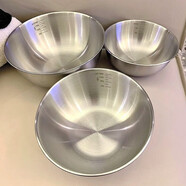 蘇德樂316食品級(jí)不銹鋼和面盆洗菜打蛋盆家用廚房涼拌沙拉料理盆直邊盆 19-23-25cm【三件套】