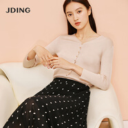 嬌鼎（JDING）商場(chǎng)同款 條紋針織衫修身長(zhǎng)袖拼接 海軍風(fēng)針織開衫CJRH338 米駝色CJRI308T8 M -100-110斤