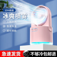 DECOVIEW小電扇辦公室落地空氣循環(huán)桌面噴霧制冷空調(diào)充電臥室小型迷你加濕器補水無葉電風(fēng)扇便攜學(xué)生宿舍 【櫻花粉】可充電丨納米冰霧丨三檔自然風(fēng)
