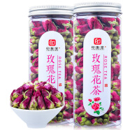 印象堂 茶叶花草茶 玫瑰花茶干玫瑰大朵 平阴原产散装2罐装共140g养生茶