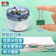 晨光(M&G)文具40枚19mm彩色長(zhǎng)尾夾票夾 小號(hào)金屬燕尾夾票據(jù)文件夾子 莫蘭迪色系辦公用品ABS916BY