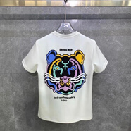 堡馳狼 冬季加厚純棉半袖款本命年刺繡印花小老虎潮流青年 白色 【純棉】 M