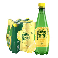 Perrier 法國進口巴黎水（Perrier）充氣天然礦泉水含氣果味氣泡水飲料 【檸檬】500mL*12瓶日期過半