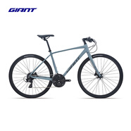 捷安特（GIANT）Escape 1成人男城市休閑通勤24速健身平把公路自行車(chē) 全消光灰藍 700Cx430MM S建議162-172cm