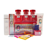 祈顏新顏姬潤膚養顏補水保濕韓國顏姬再生素養顏霜組合護膚化妝品套裝 五件套紅盒