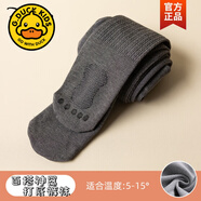 G.duck小黃鴨女童秋冬薄絨打底褲兒童連體褲女中小童連襪褲百搭外穿 灰色 120(身高110-120cm年齡5-7歲)