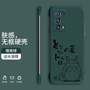 紀(jì)普 opporeno6手機(jī)殼 reno6pro/+保護(hù)套防摔薄散熱無(wú)邊框簡(jiǎn)約卡通創(chuàng)意潮牌男女硬殼 Reno6Pro+【暗夜綠-龍貓家族】