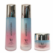 濱源泉v9水光櫻花護膚品套裝柔膚水保濕乳面霜潔面乳補水化妝品 3件：柔膚水+保濕乳+保濕霜