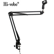 Hi-vobo 桌面支架電容麥克風(fēng)話筒懸升降支架錄音主播支架手持話筒架萬(wàn)向旋防震懸臂支架防噴網(wǎng)防震架 桌面懸臂支架
