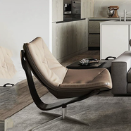 今森一木搖搖椅成人360度旋轉現代簡(jiǎn)約輕奢樣板房休閑椅靠背椅旋轉搖椅 駝色
