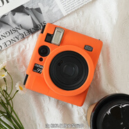 JUNESTAR適用于富士拍立得mini90相機包mini12硅膠保護套Instax Mini40EVO相機殼攝影防摔皮套 硅膠保護套-mini99-橙色