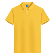 林中尋 polo文化衫定制工作服T恤定制工衣服裝企業(yè)工作服同學聚會班服 姜黃 2XL