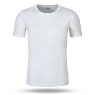 T恤定制夏季短袖圓領(lǐng)速干廣告衫定制印logo純色工作服文化衫男士t恤批發(fā) 白色 S