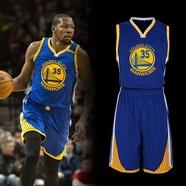 千格鹿nba勇士庫里球衣湖人東契奇籃球服套裝男款比賽校隊隊服定制團購 35號杜蘭特-勇士藍(lán)色 3XL碼（175-180CM 140-160斤）